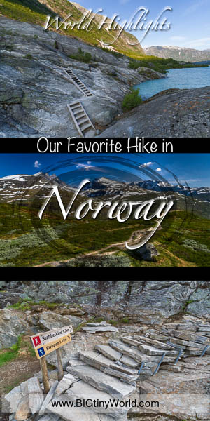 World Highlights: Our Favorite Hike in Norway | BIG tiny World Travel | We couldn't get enough of Norway's beauty, and we hiked so many trails across its stunning landscape.  Click here to see which one was our favorite of the bunch so you can add it to your Norway bucket list! | #norwayhikes #internationaltravel #travelcouple #travelblog