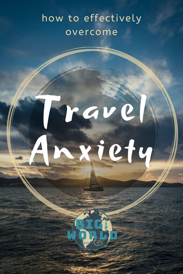 Anxiety before and during travel is quite common, but there are ways to beat it when it does strike. Click through to read our tips and see how we combat travel anxiety! | BIG tiny World Travel | #travelanxiety #travelcouple #tripplanning #travel #traveltips