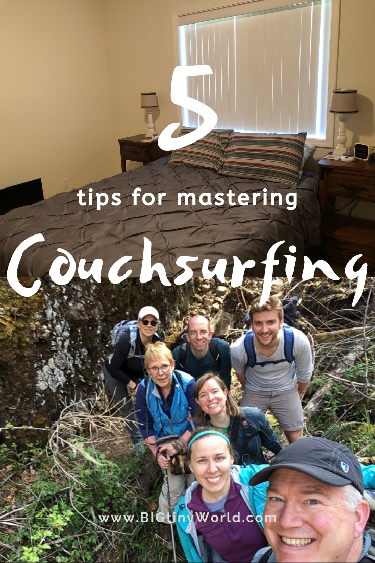 5 Tips for Mastering Couchsurfing | BIG tiny World Travel | We have hosted 8 guests and stayed with a couple in Norway through Couchsurfing. Click to read our tips distilled from all we've learned through using the program! | #couchsurfing #travel #budgettravel #savemoney