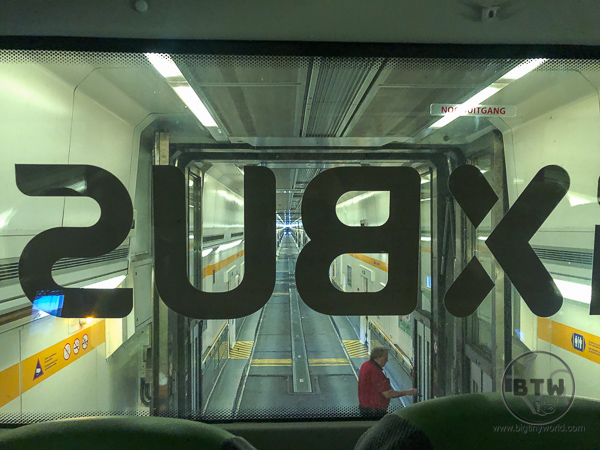 Inside Flixbus on Channel Tunnel Train