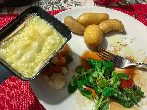 Raclette - Swiss cheese meal