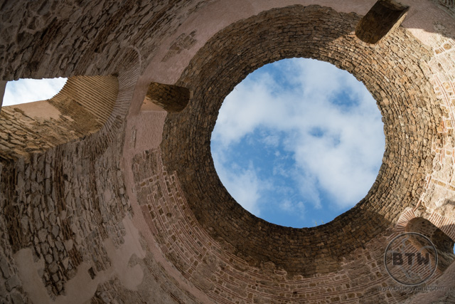 An open dome in the old city of Split, Croatia