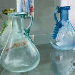 Old broken miniature jugs at the Museum of Ancient Glass in Zadar, Croatia