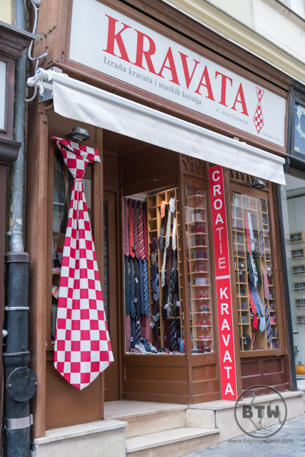 A tie shop in Zagreb, Croatia