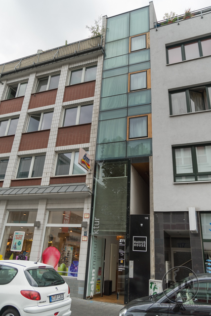 Eigelstein 115, the narrowest building in Cologne, Germany