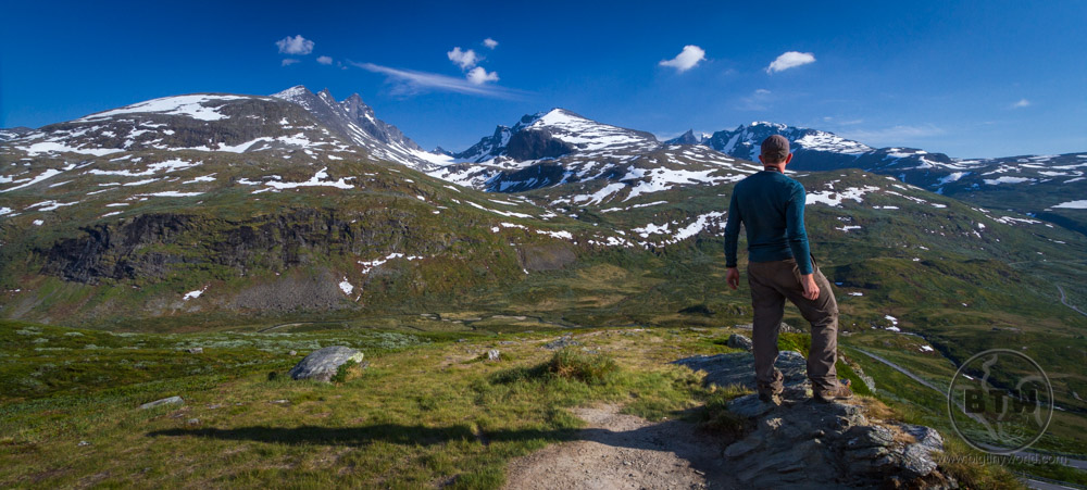 Aaron standing at an overlook in beautiful Norway