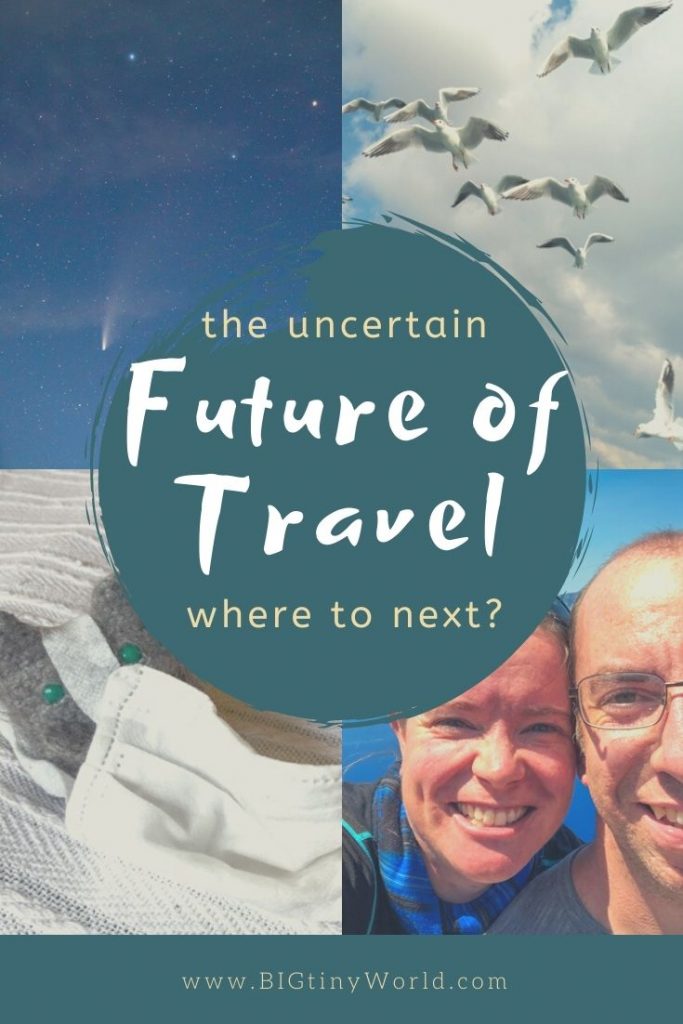 The future of travel is uncertain, but we've been making the most of the situation. We have an exciting new project launching soon, and you're invited to be a part of it! Click to read more! | BIG tiny World Travel | #bigtinyworld #futureoftravel #fulltimetravel #travelcourse